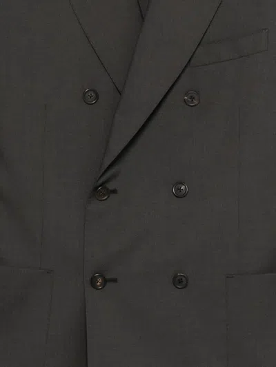 Corneliani Double-breasted Suit In Gray