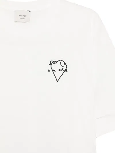 Alysi Embellished T-shirt In White
