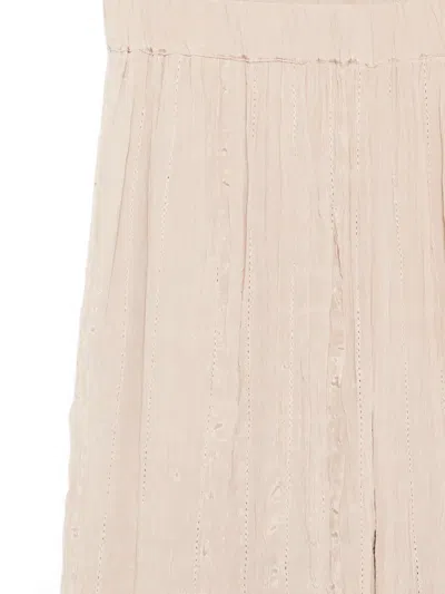 Alysi Tailored Wide Leg Pants Light Design In Neutral