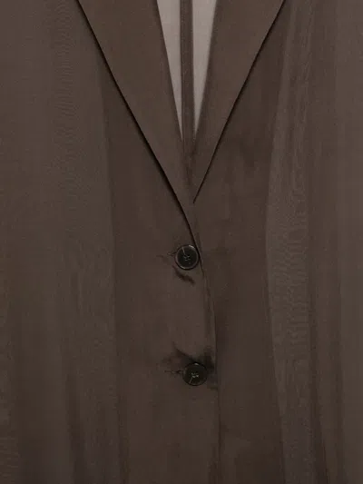 Alysi Buttoned Blouse In Brown