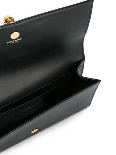 Shop Saint Laurent Kate Tassel Clutch In Black