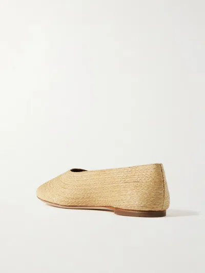 Staud Alba Raffia Ballet Flat In Neutral