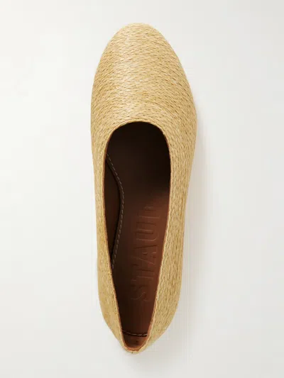 Staud Alba Raffia Ballet Flat In Neutral