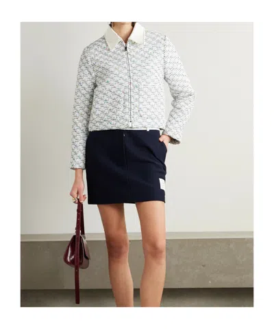 Thom Browne Patch Pocket Down Golf Jacket In Blue