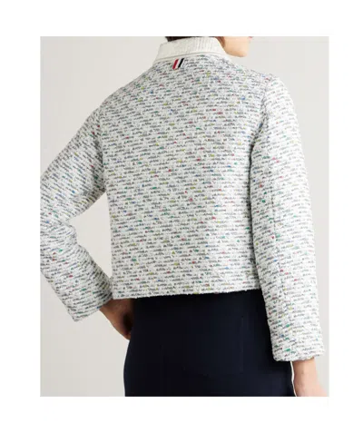 Thom Browne Patch Pocket Down Golf Jacket In Blue