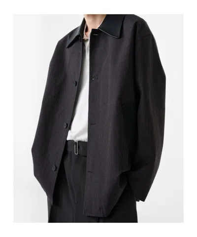 Studio Nicholson Long Sleeve Jacket In Brown