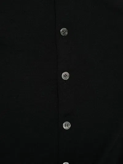 Junya Watanabe Asymmetric Button-front Cardigan In Black