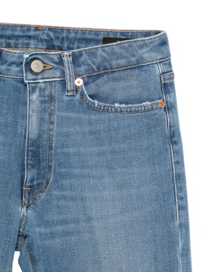 Dondup Button Flared Jeans In Blue