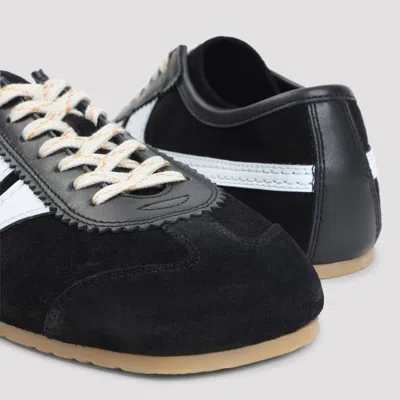 Dries Van Noten Sneakers Contrast Stitching Low Top Rubber Sole In Black