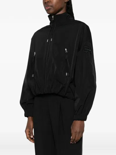 Ermanno Black Polyester Jacket In Black