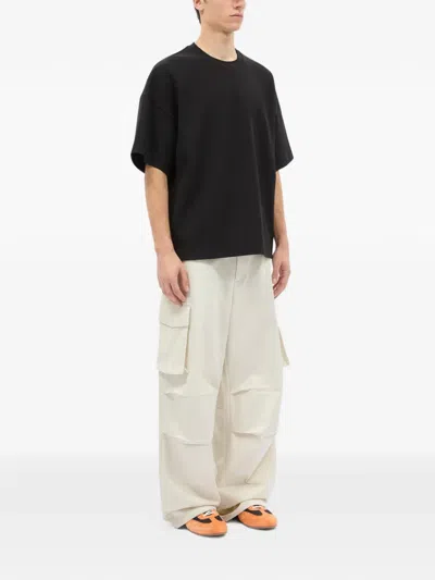 Msgm Cargo-pockets Trousers In White