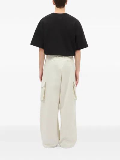 Msgm Cargo-pockets Trousers In White