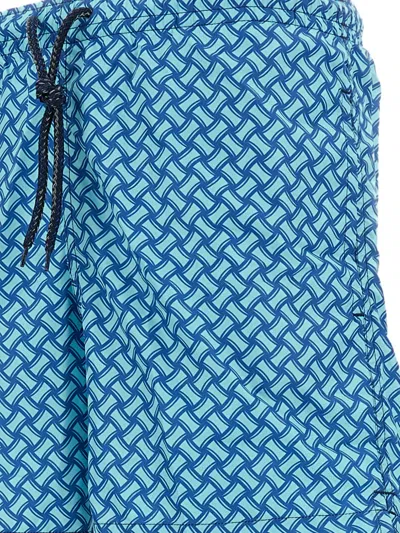 Drumohr Patterned Swim Shorts In Blue