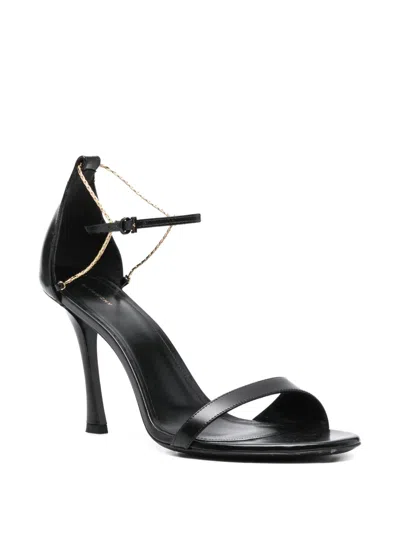 Givenchy 4g Liquid Leather Sandals In Black