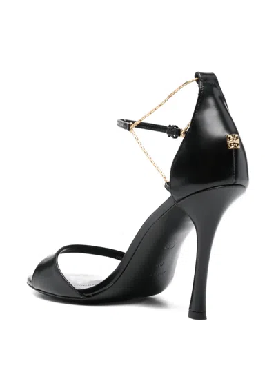 Givenchy 4g Liquid Leather Sandals In Black