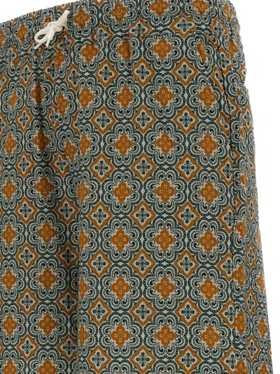 Les Deux Drawstring Patterned Shorts In Green