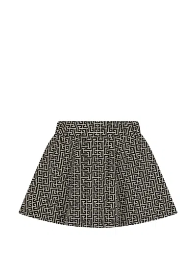 Balmain Geometric Pattern Skirt In Multi