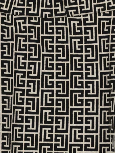 Balmain Geometric Pattern Skirt In Multi