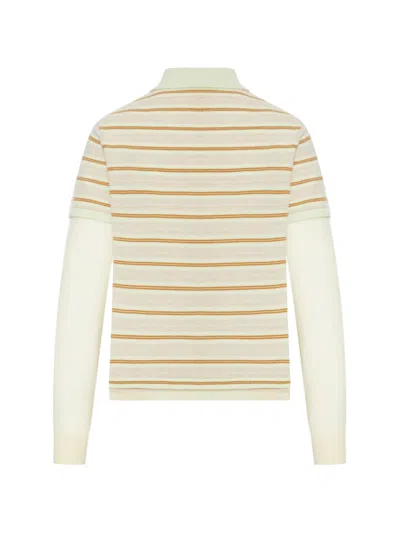 Guest In Residence Layered Striped Cashmere Rugby Jumper In Neutral