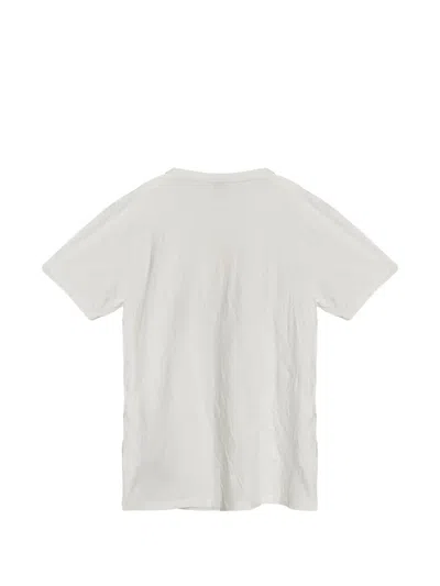 Loewe Womens White Brand-print Relaxed-fit Woven T-shirt