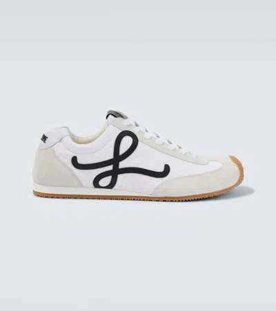 Loewe Ballet Runner 2.0 Nylon And Calfskin Low-top Sneakers In White