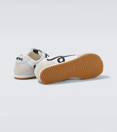 Loewe Ballet Runner 2.0 Nylon And Calfskin Low-top Sneakers In White