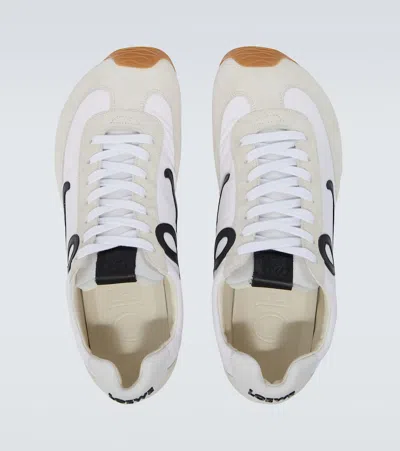 Loewe Ballet Runner 2.0 Nylon And Calfskin Low-top Sneakers In White