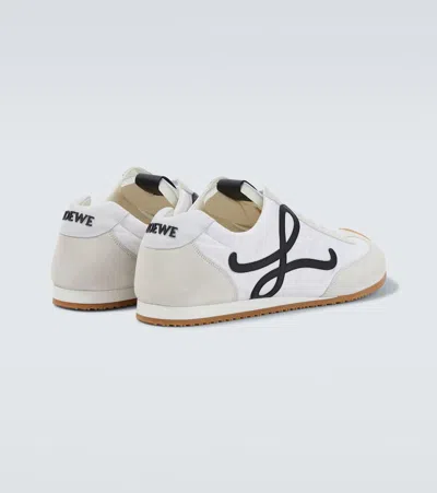 Loewe Ballet Runner 2.0 Nylon And Calfskin Low-top Sneakers In White