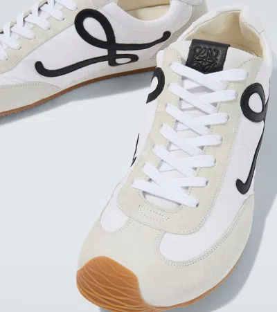 Loewe Ballet Runner 2.0 Nylon And Calfskin Low-top Sneakers In White
