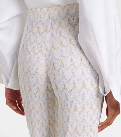 Missoni Zigzag-patterned Flared Trousers In White