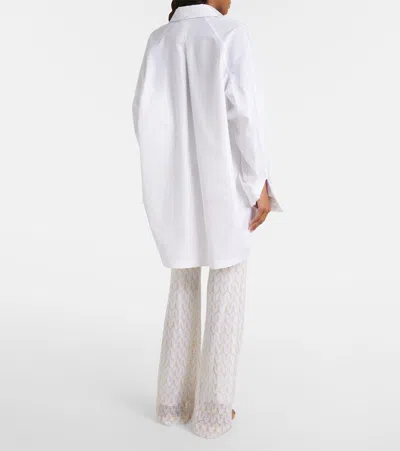 Missoni Zigzag-patterned Flared Trousers In White