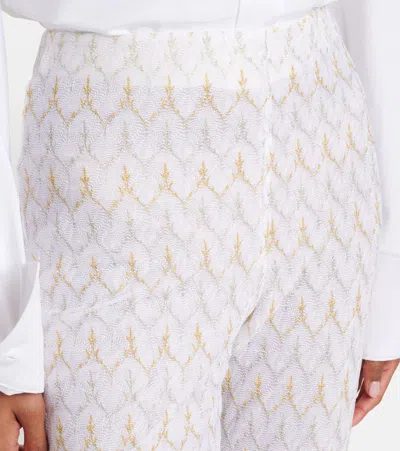 Missoni Zigzag-patterned Flared Trousers In White