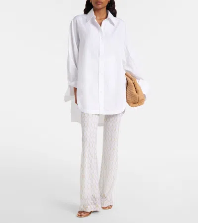 Missoni Zigzag-patterned Flared Trousers In White