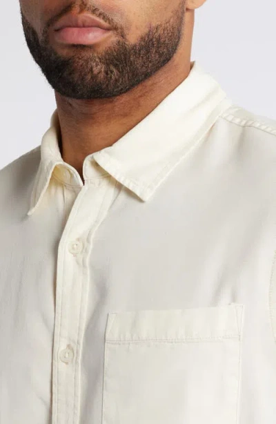 Ag Aiden Solid Lyocell Button-up Shirt In Neutral