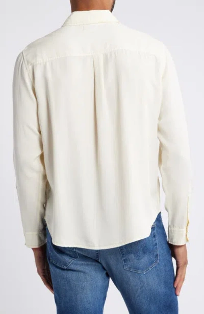 Ag Aiden Solid Lyocell Button-up Shirt In Neutral