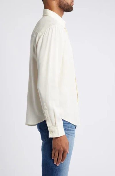Ag Aiden Solid Lyocell Button-up Shirt In Neutral