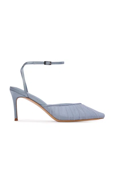 Black Suede Studio Melody 80 Pump In Blue