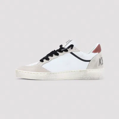 Golden Goose Ball Star Leather Upper Suede Toe And Spur Laminated Star Waxed Suede Heel Sneakers White