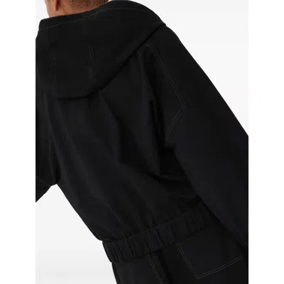 Brunello Cucinelli Contrast-stitch Elasticated Hem Jacket In Black