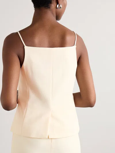 Staud Una Buttoned Top In Neutral