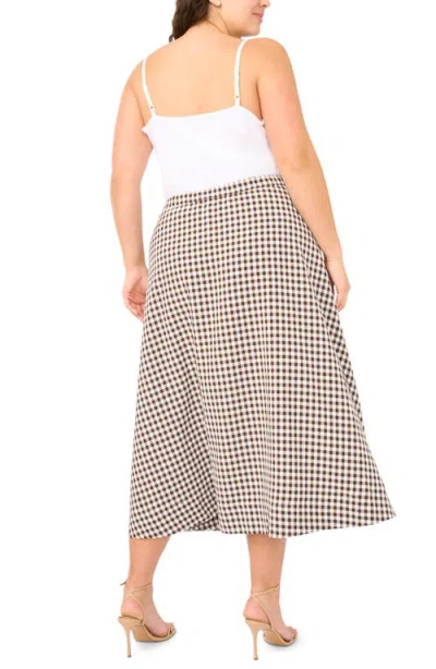 Halogenr Halogen(r) Pull On Midi Skirt In Brown