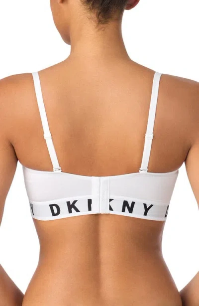 Dkny Cozy Removable Strap Wireless Bra In White