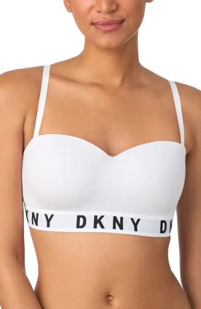 Dkny Cozy Removable Strap Wireless Bra In White