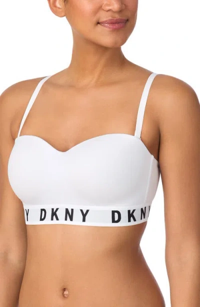 Dkny Cozy Removable Strap Wireless Bra In White