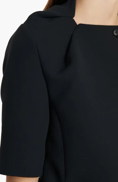 Khaite Franc Folded-neckline Button-fastening Jacket In Black