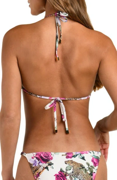 L'agence Annabelle Rose Leopard Triangle Bikini Top In Multi
