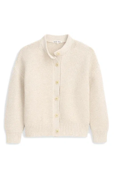 Alex Mill Nico Crewneck Cotton Cardigan In White