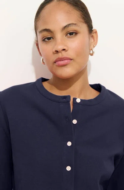 Alex Mill Coco Sport Stretch Cotton Cardigan In Blue