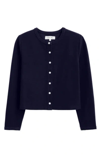 Alex Mill Coco Sport Stretch Cotton Cardigan In Blue