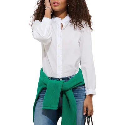 Alex Mill Chantilly Ruffled Cotton Shirt In White